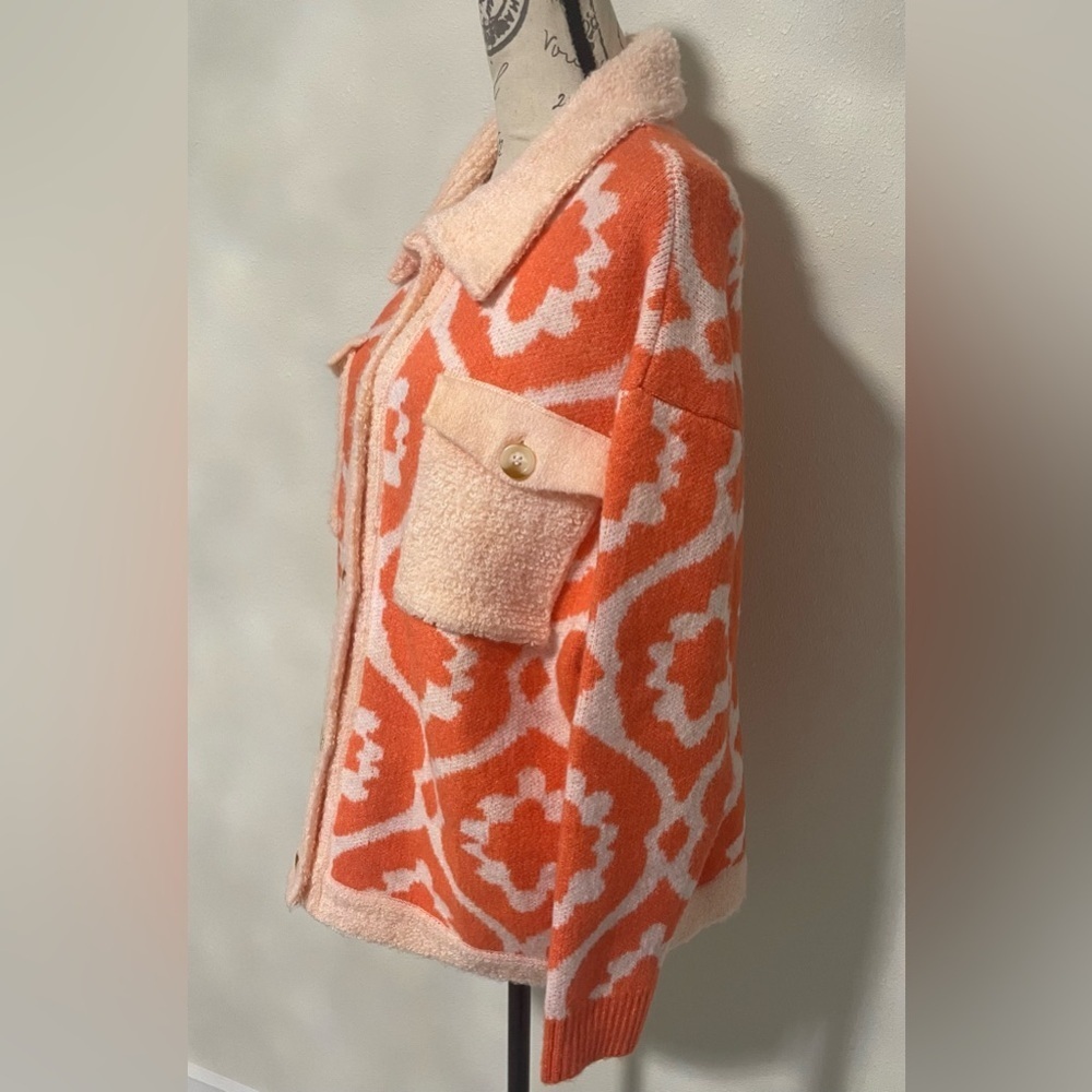 Polagram Orange and Cream Sweater - Picture 6 of 9